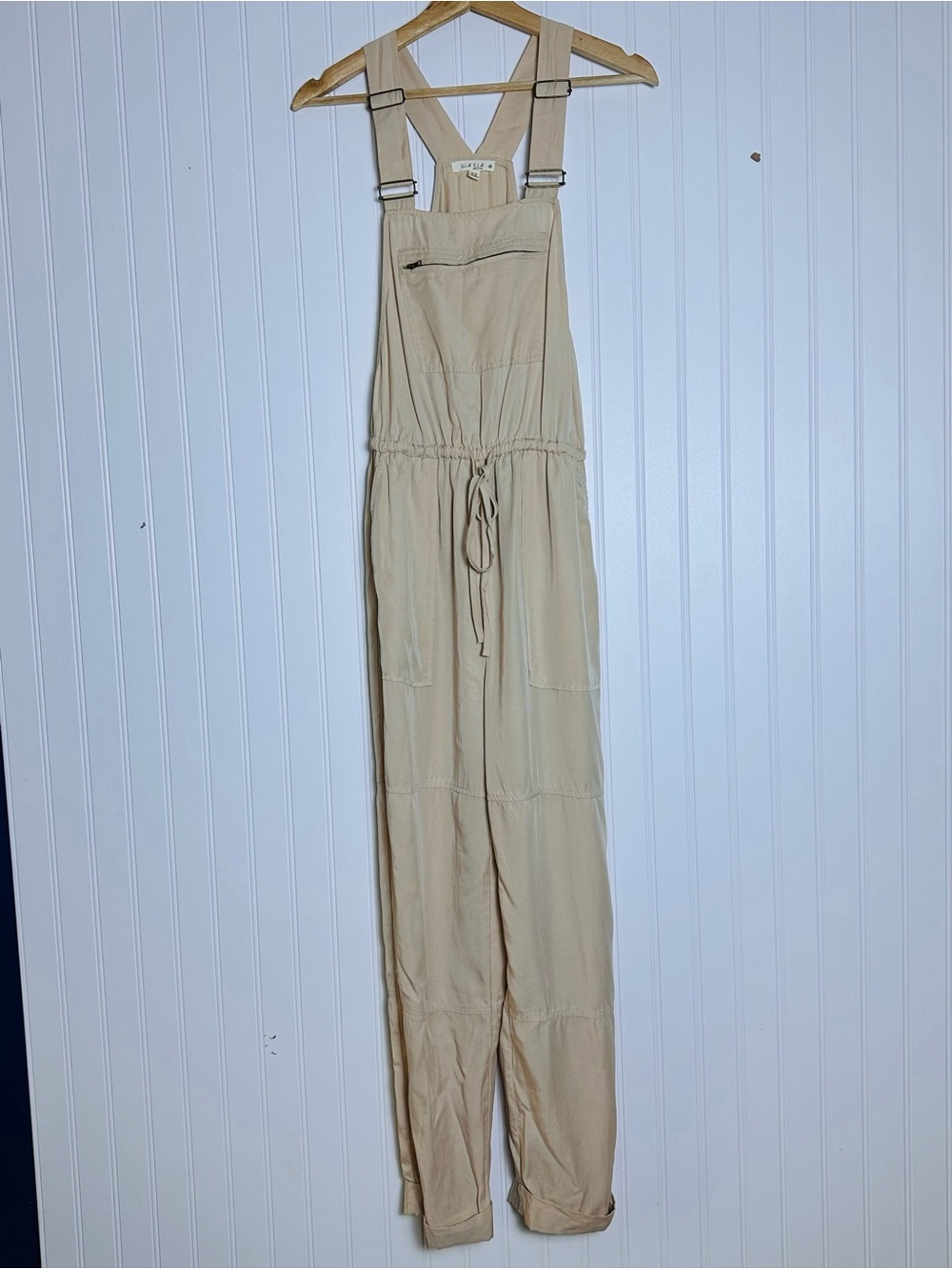 ILLA ILLA Utility Drawstring Jumpsuit Overalls S Minimalist Casual Travel